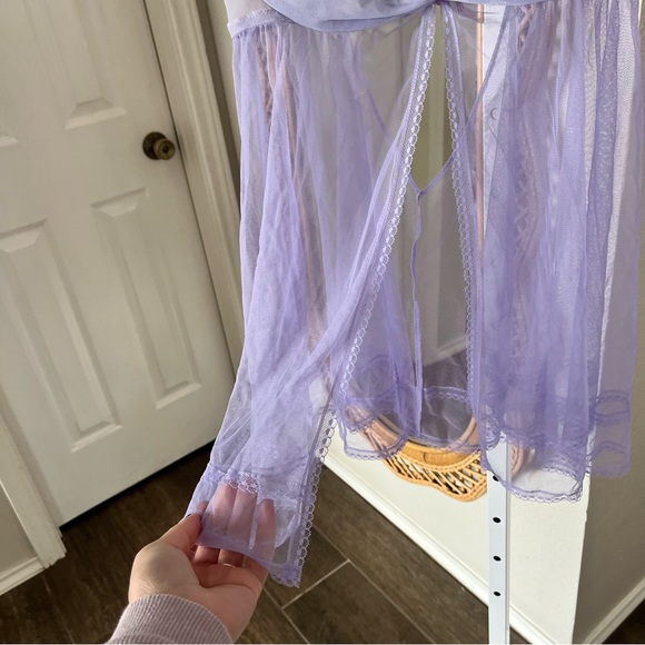 Victoria’s Secret / Lilac Floral Lingerie Slip Nightgown - Picture 3 of 5